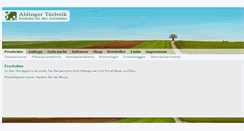 Desktop Screenshot of aldinger-technik.de